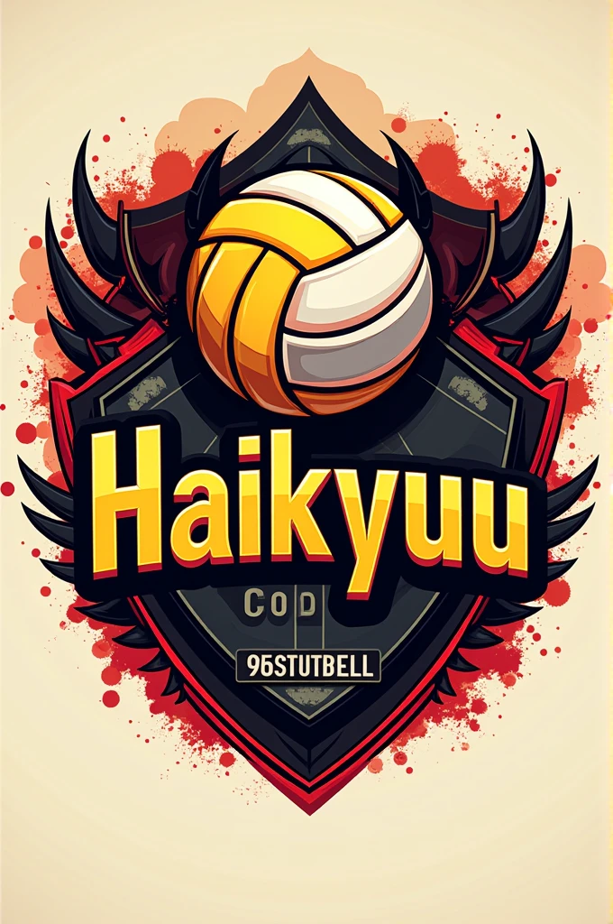 Volleyball team crest with the name HAIKYUU