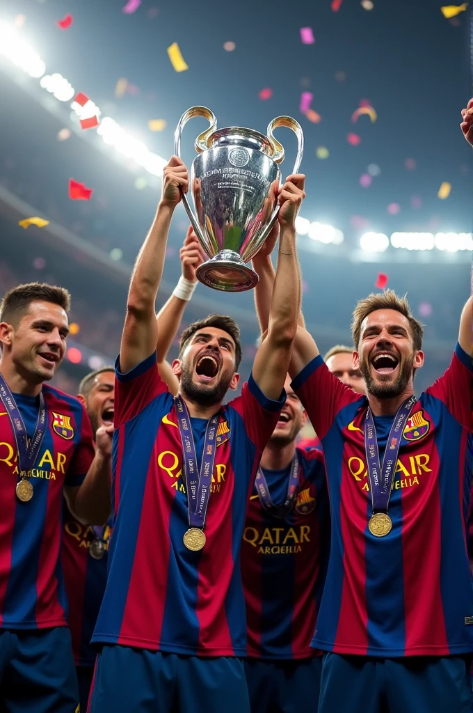 Barca won the sixth Champions League 
