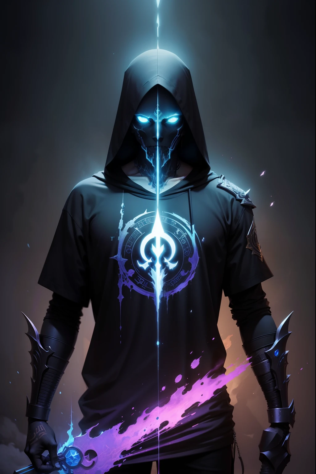 high qualiy, Osiris — The God of the Afterlife, grim reaper, and resurrection. Artes Splash, aesthetics for t-shirt design, highy detailed, dark tone