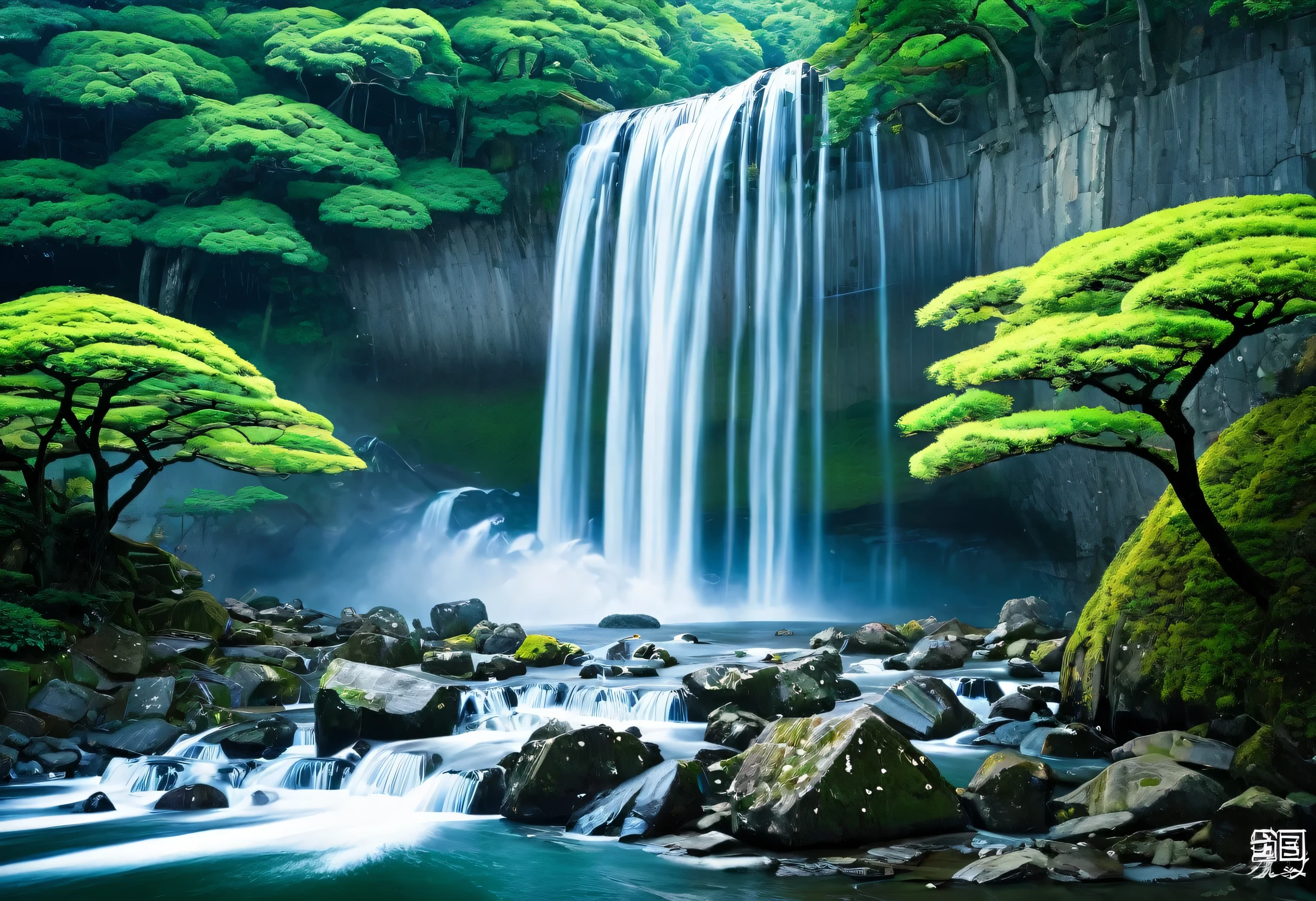 This puzzle captures the serene beauty of a waterfall from Japan's Sengoku period. The ancient and majestic flow of the waterfall evokes a sense of past tranquility and the powerful force of nature. Completing the puzzle will transport you to a peaceful moment in the turbulent history of the Sengoku era.