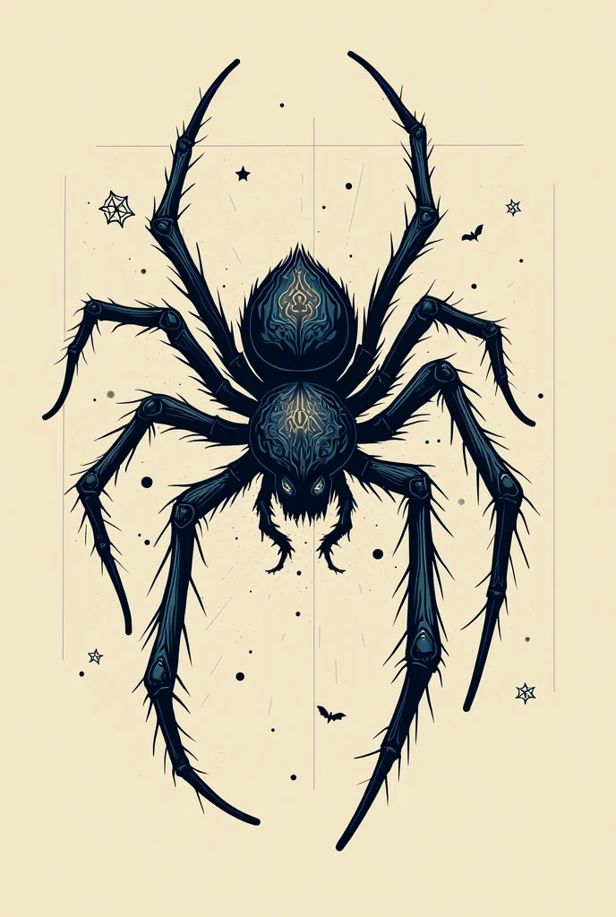 School label with spider