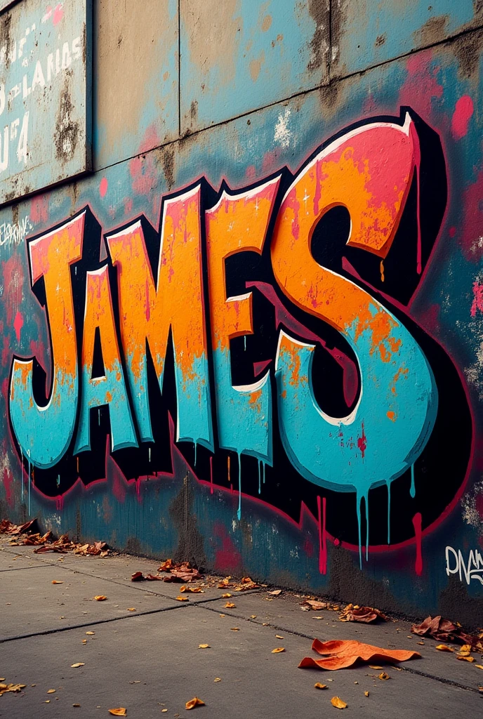 Make a really cool graffiti with the name LeBron James