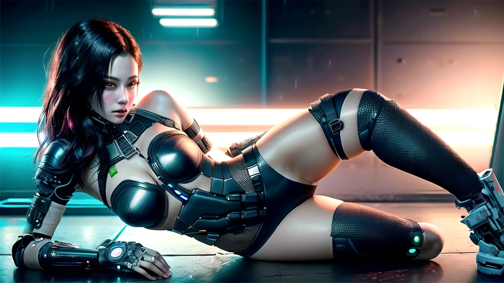 arafed woman in a futuristic suit posing in a futuristic room, seductive cyberpunk dark fantasy, cyberpunk 2 0 y. o model girl, beautiful cyberpunk woman model, cyberpunk bodysuit, cyberpunk angry gorgeous goddess, cyberpunk beautiful girl, beautiful alluring female cyborg, oppai cyberpunk, cyberpunk photo, in cyberpunk style, dreamy cyberpunk girl, cyberpunk judy alvarez, cyberpunk girl- TRANSPARENCIA REVELADORA