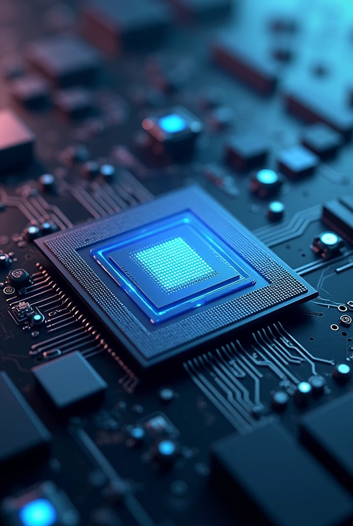 A 3D wallpaper of an Exynos processor chip peripheral vision