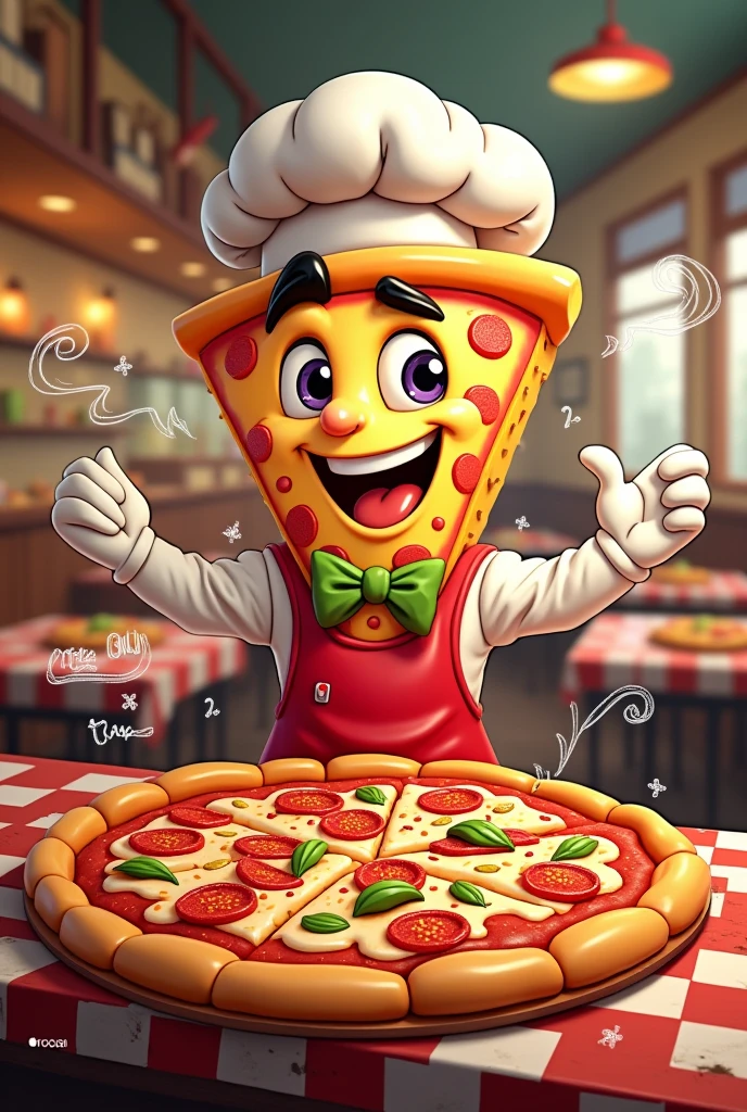 Create a creative pizza shop advertisement with the name Mr.. Pizza