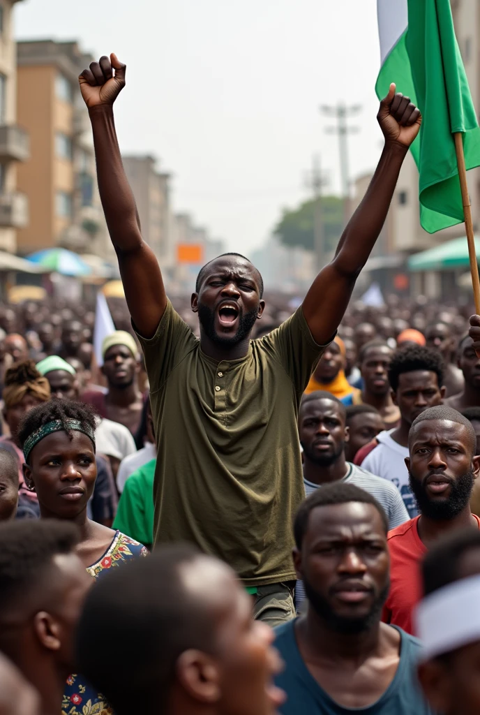 Protest in northern Nigeria title END INSECURITY IN NIGERIA NOW