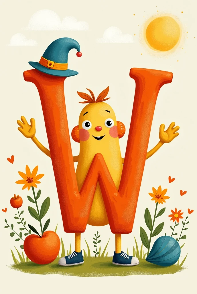 W letter for kids



