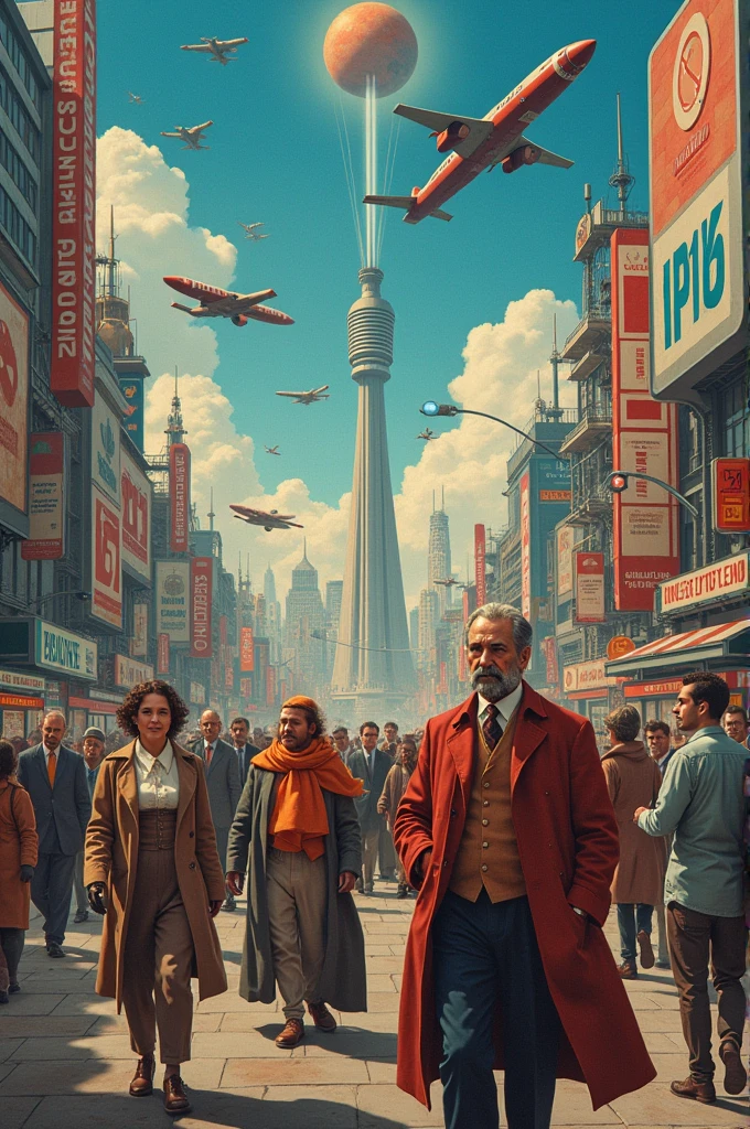 Give me a picture with 20th century themed stuff