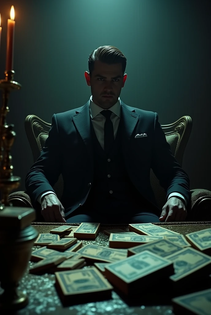 Create a Written image" tele MD "with mafia drugs and money behind