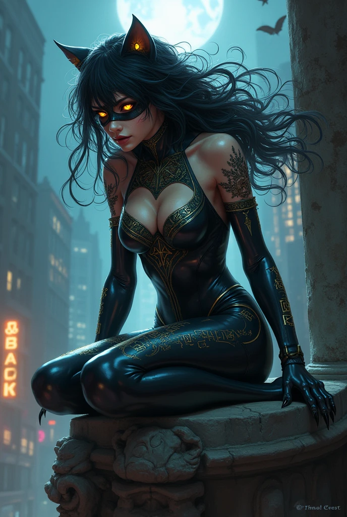 Artistic image of a woman, peituda, Lindos Seios Grandes, por artgerm, Louis Royo, Boris Vallejo, foco extremo, sharp details, Sensual, pele oleosa, Sensual, danadinho, dynamic pose, 8K, night time, (Cool superhero pose), detalhado pupils, Obra de arte, melhor qualidade, detalhado, Estilo de quadrinhos, (olhando para o espectador:1.25), 25 anos de idade, cabelo vermelho, olhos amarelos,Rosto perfeito, Olhos amarelos brilhantes, olhando para o espectador,heroic pose, foreshortening, profundidade, poses variadas