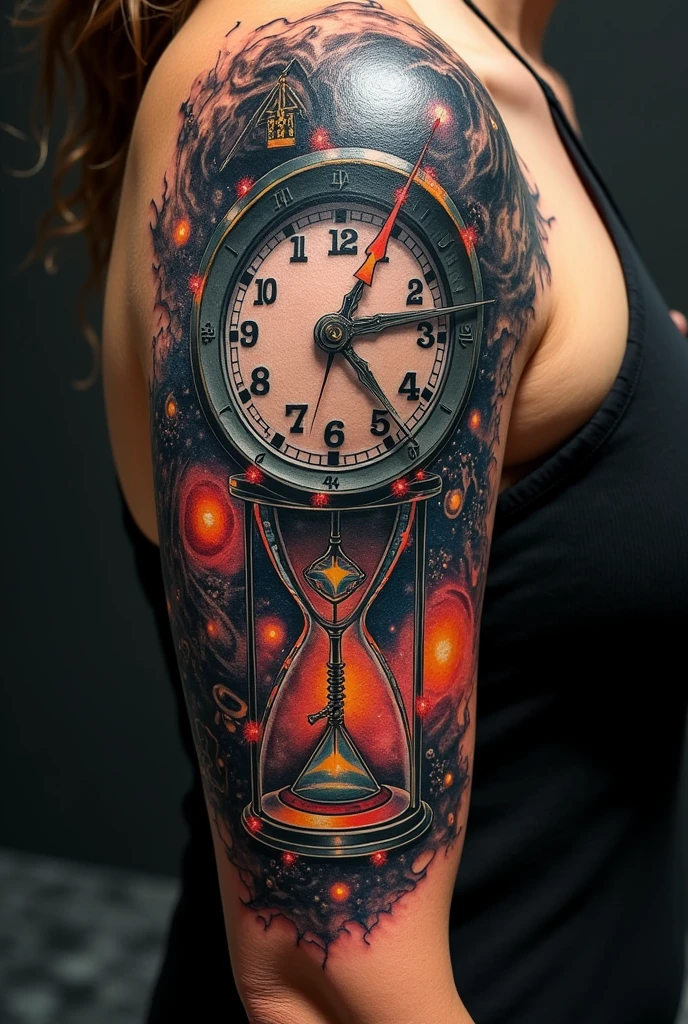 create a tattoo with the song time by pink floyd