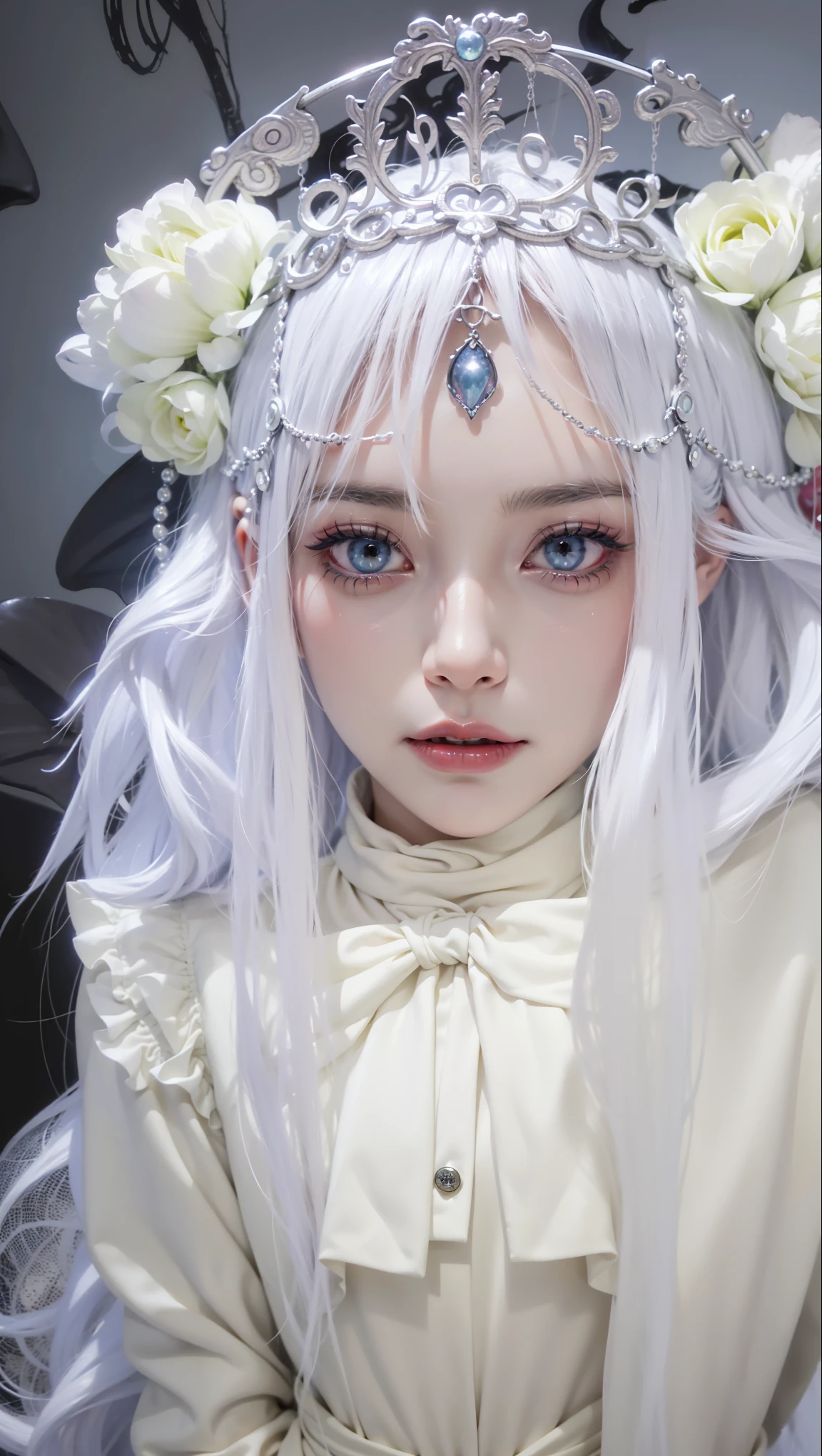 Detailed image quality，Pandora the Witch，wing, Succubus Theme，堕落Angel，Excellent，scary，Secret Terror，Tentacles，With eyes，Uncanny Valley Effect，Beast Blood Moon，skeleton，vampire，Hellfire，Dark Queen，Angel，magician magic witch，Angel，Eyes are blue(Pupils as deep as the starry sky)，Gorgeous tattoo designs all over the body，Tattoo Queen，Succubus Queen，Gorgeous clothing，Tights，breasts   symmetrical，Tattoos，哥特女王vampire，Black Myth，Scary makeup