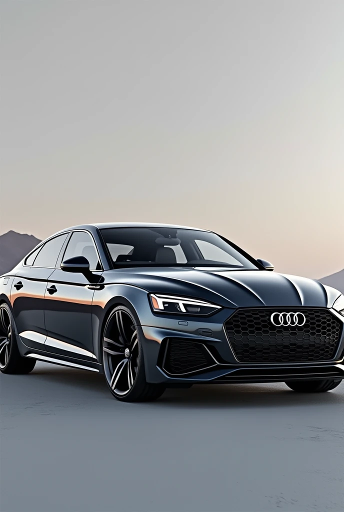 Audi S5 8t Facelift in rolls royce two-tone style. The whole car should be visible, the view from the side front