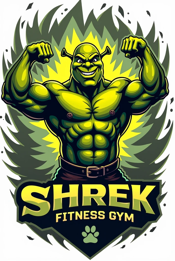 Logo. Shrek gym strong