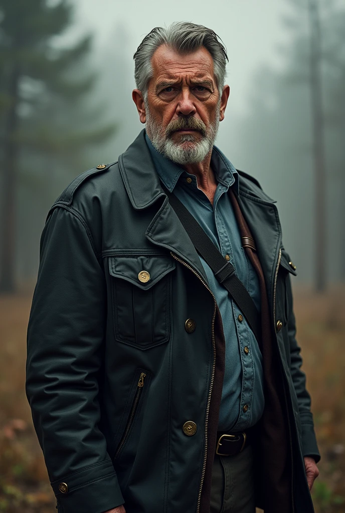 A white man, beard, ex police officer