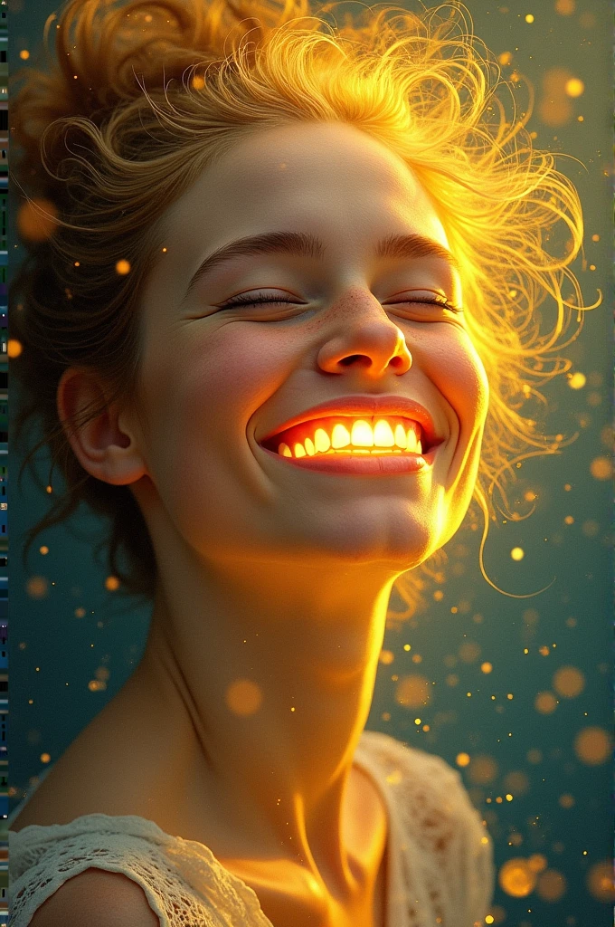 The gold that has the greatest value is the one you carry in your smile, that is so light, take me without warning, that takes the ground off my feet and makes me float in that irrational world that escapes the control of reason. 