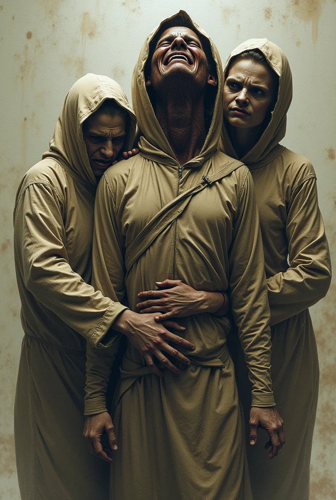 people in straight jacket