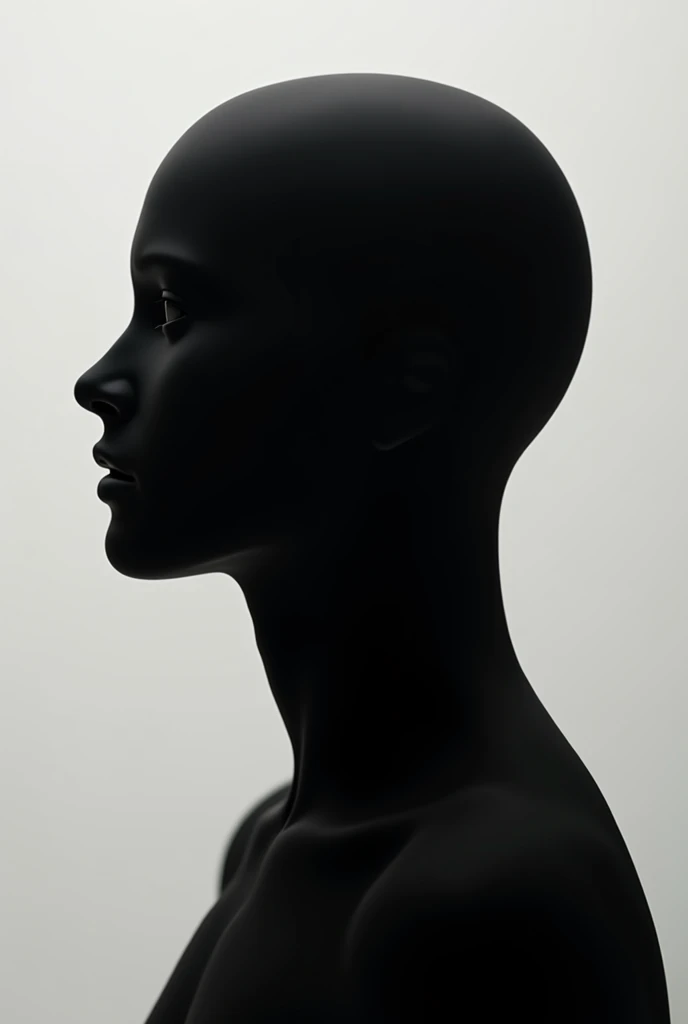 Profile picture of a man without a face, black color gradient
