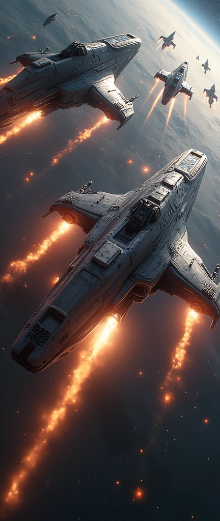 a futuristic sci-fi space battle, Very detailed, epic spaceships, intense combat, glowing energy weapons, powerful explosions, dramatic lighting, cinematographic composition, Changing Color Palette, realist rendering, Intricate mechanical details, sense of scale and grandeur, (Best Quality,4k,8k,High resolution,masterpiece:1.2),ultra detailed,(realist,photorealist,photo-realist:1.37)