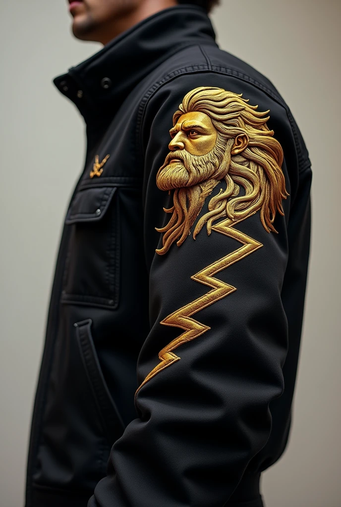 Promotional JACKET 11 with Zeus embroidery, for men and for women, This jacket with embroidered lightning bolts on the sleeve of the jacket