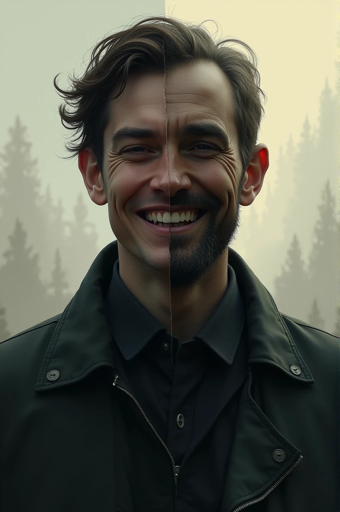 They represent joy and sadness in a man