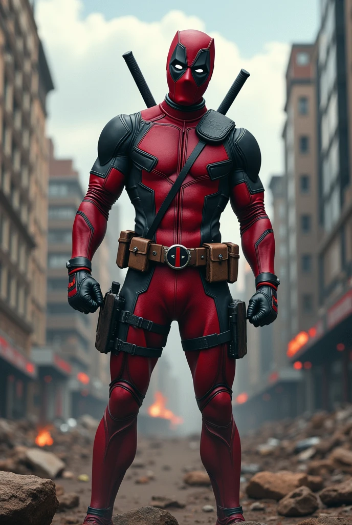 You can generate Deadpool with his classic suit in an epic scene
