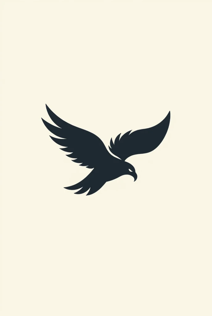 Logo of an eagle taking flight, made in a simple and minimalist way 