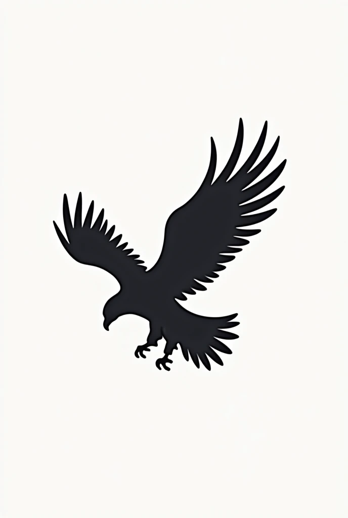 Logo of an eagle taking flight, creatively made, simple and minimalist 