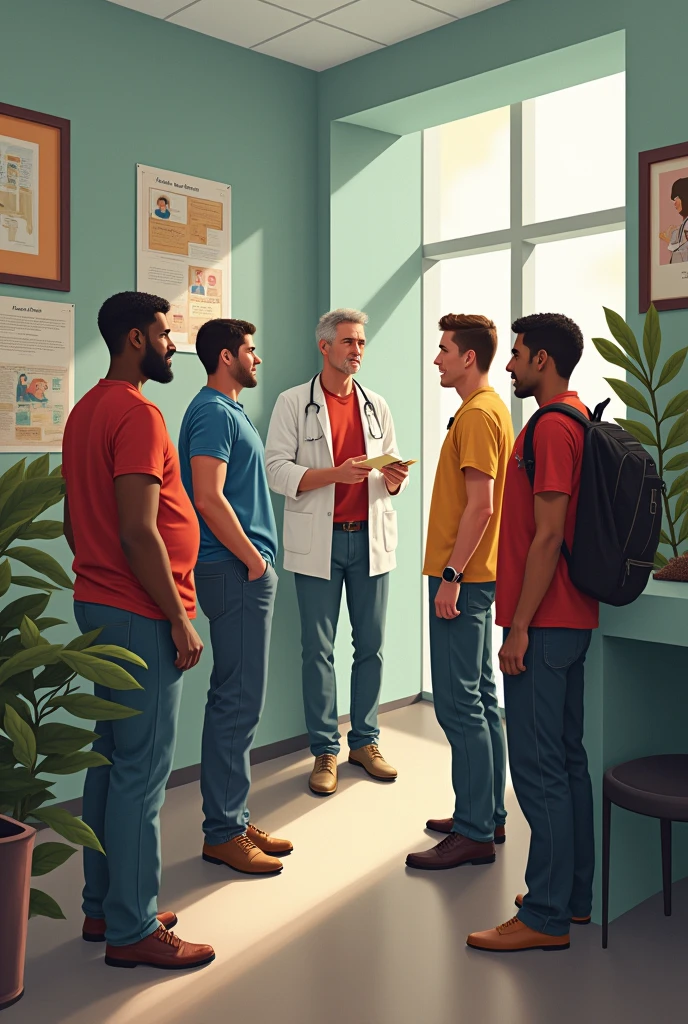 Create an image about the suggestion for male sexual and reproductive health care