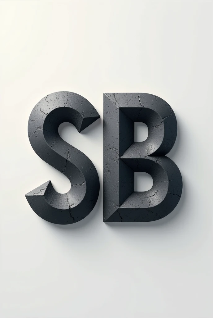 Make a logo related to basic sanitation with the name SB made of graphite 
