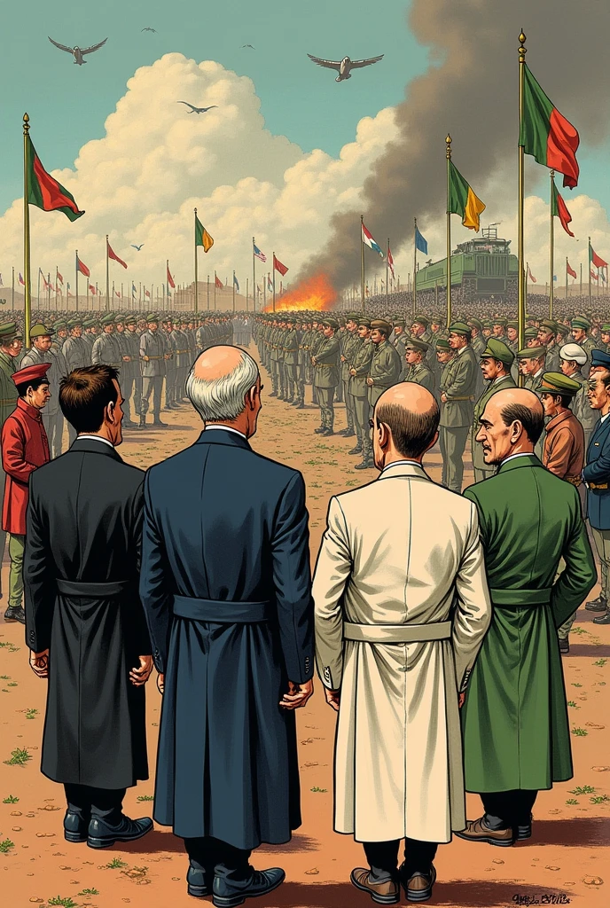 cartoon that critiques the failure of the league of nations to act against italian aggression in Ethiopia.