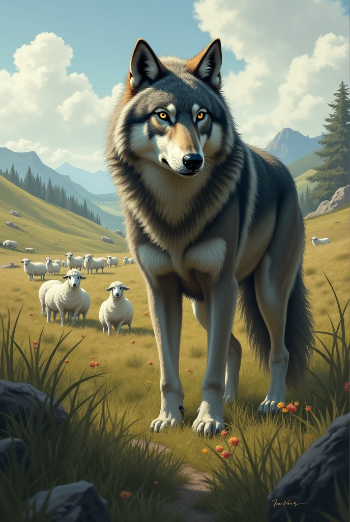 A wolf planning how to be a shepherd 