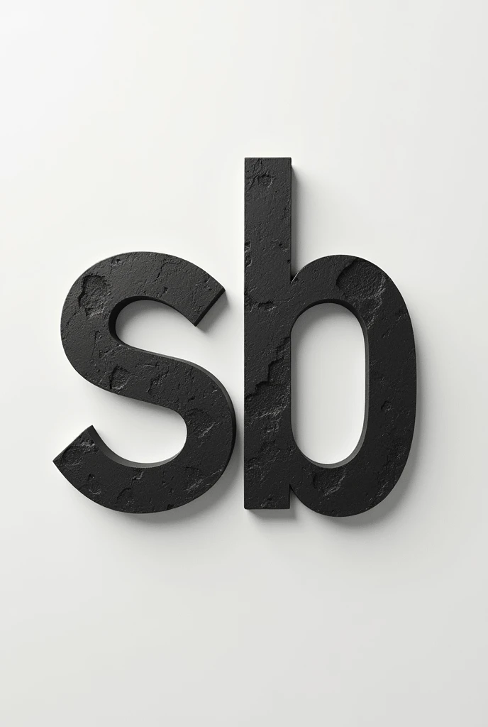 Create a logo for projects related to basic sanitation with the name SB,made of graphite