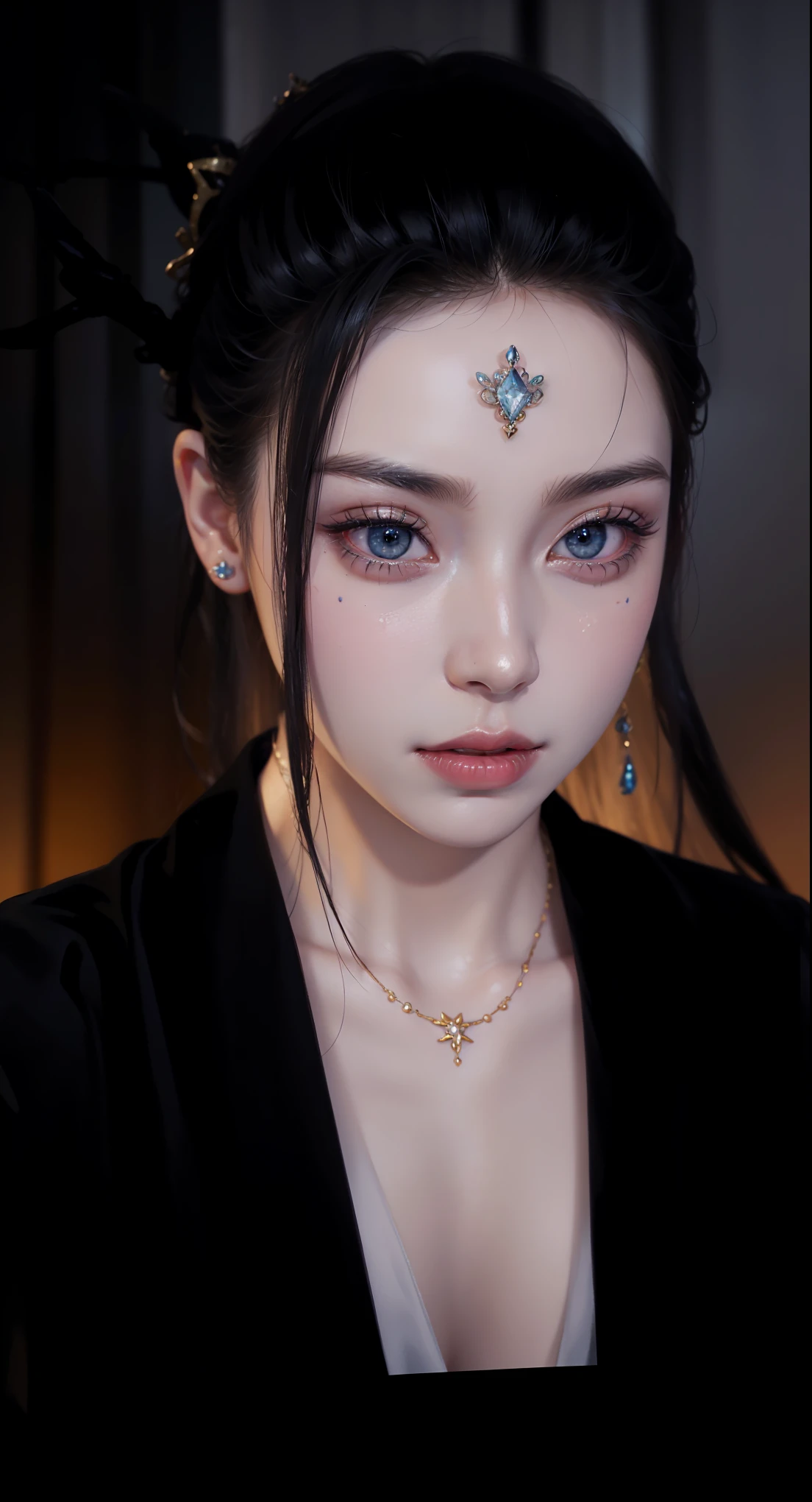 Royal sisters,Exquisite eyes,Frozen Queen,Put the crown on your head,Detailed facial expressions body,Tall and big,Glamorous characters,Leg length,4K,HD,Sensual,White translucent lace,白皙full image,Little cherry mouth,Beautiful and lovely,full image,Glossy Gel Coat,Vampire Queen in luxurious robes,Have a tattoo(Intricate tattoo designs),Ice Princess,Rich facial details,Angel,Eyes are blue(Pupils as deep as the starry sky),Silk printed clothes,Necklace gold,Visual Kei Princess,Dark Style