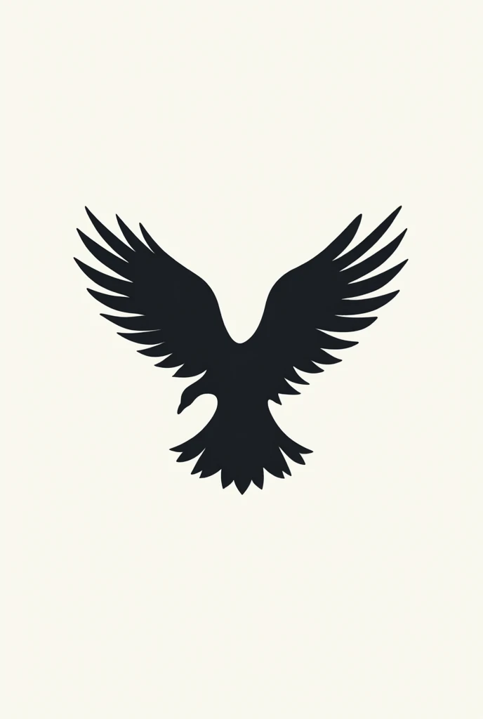 Logo of an eagle taking flight, simple and minimalist