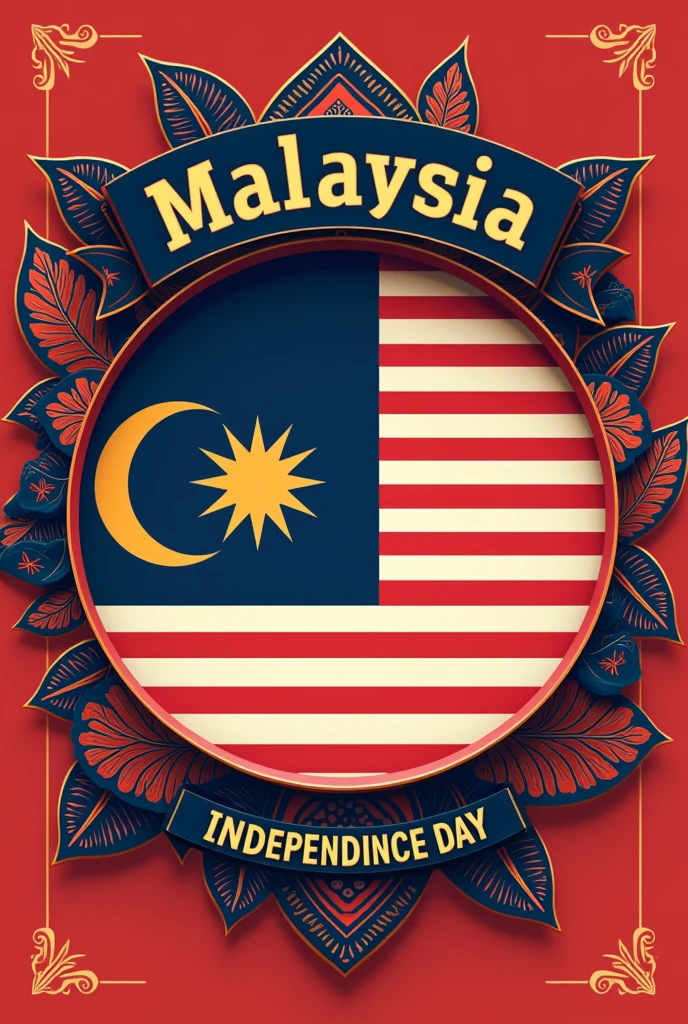 This is a Malaysian brand (batik clothing brand) independence day poster. Without flowers. Same like this one but put " malaysia independence day