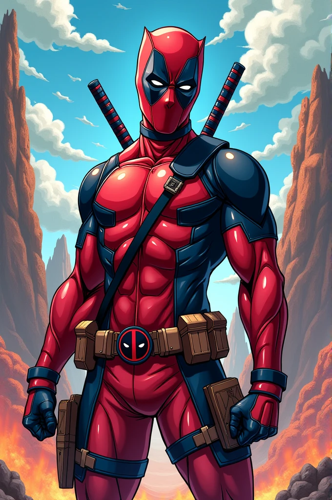 Creater Deadpool in style dragonball
