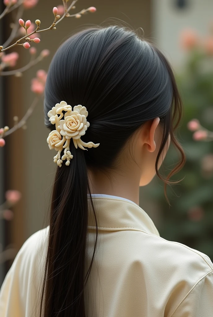 Two hair sticks made of bones