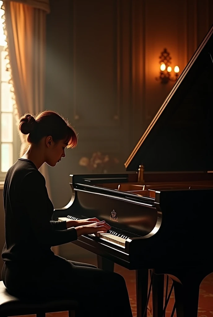 Someone is playing the piano 