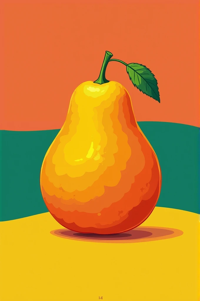 Create a flag of the papaya fruit