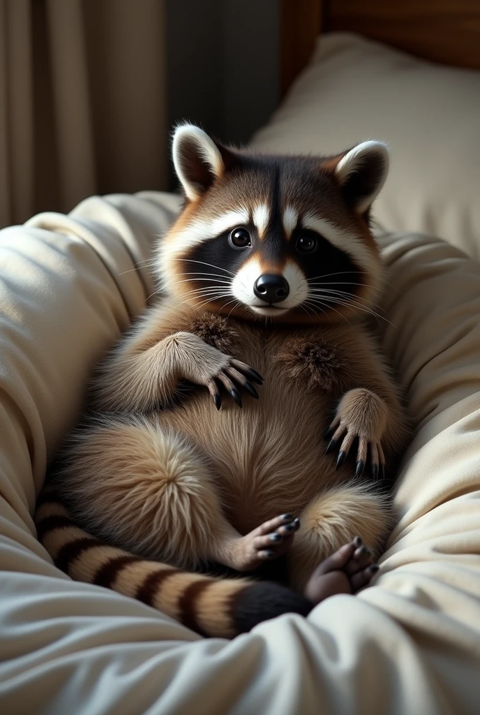 Realistic Adult Raccoon In Bed Naked