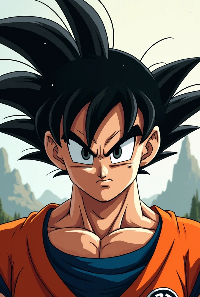Draw Goku from Dragon Ball Z in anime and realistic form