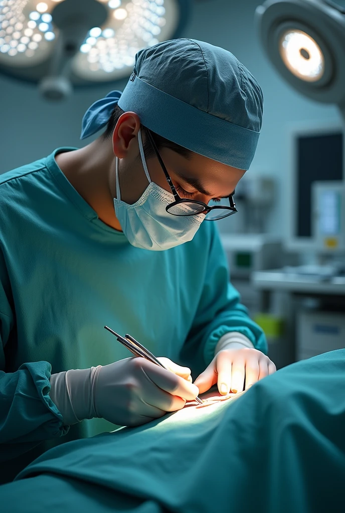 Image of a doctor performing surgery on his patient