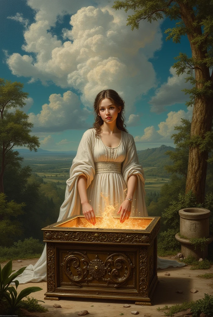 Pandora opening the box