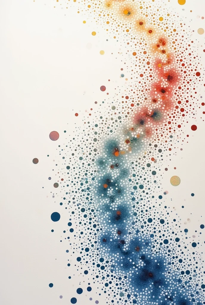 Generate suminagashi in pointillism