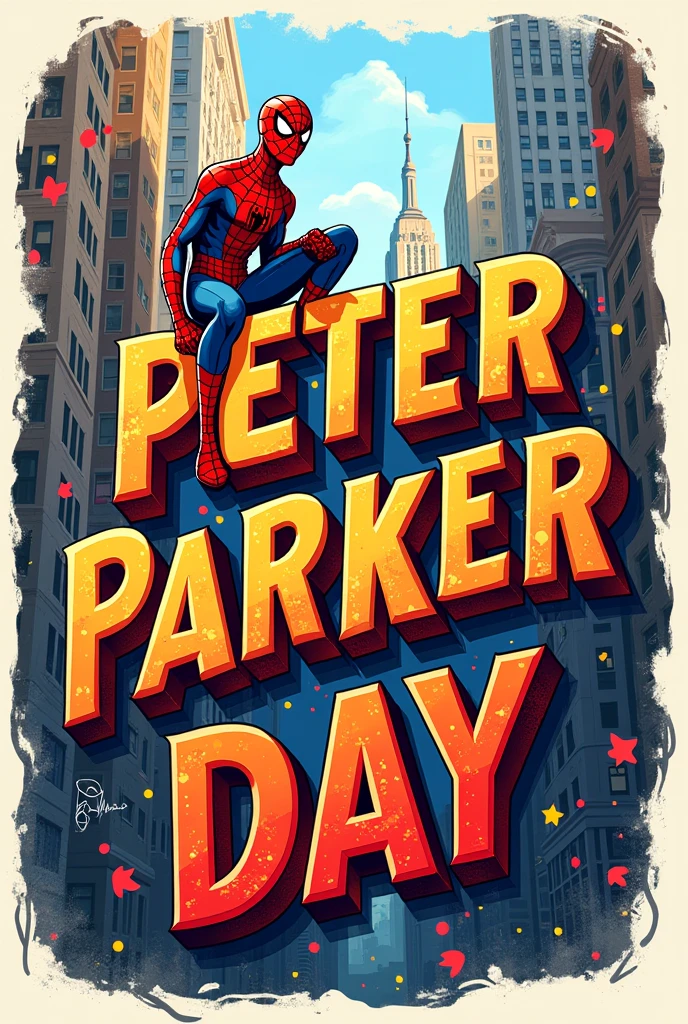 Peter parker day lettering