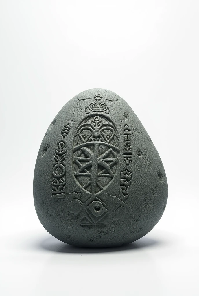 Stone with talismans
white background