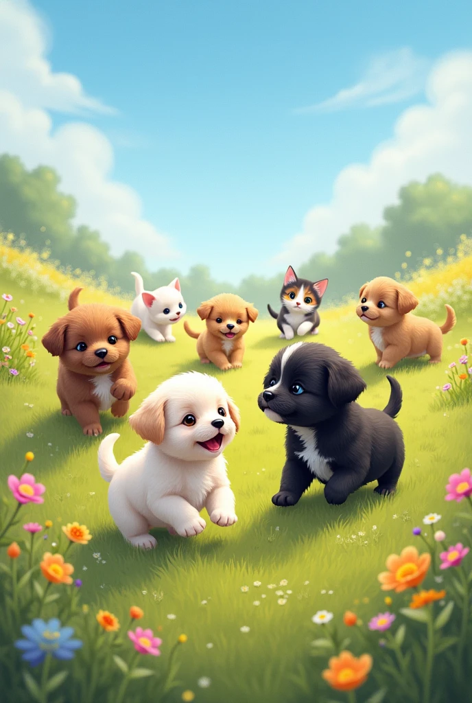 Puppies and kittens