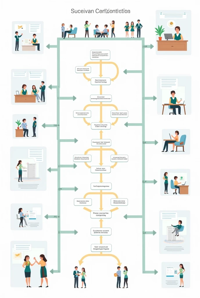 You can make an infographic about the process of receiving communications in the organization or company 