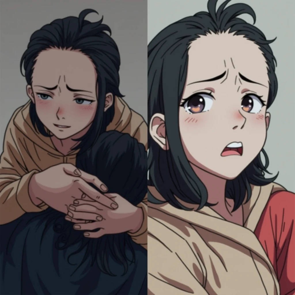 He hugging me,I I crying hugging him